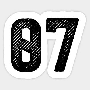 Rough Number 07 Sticker